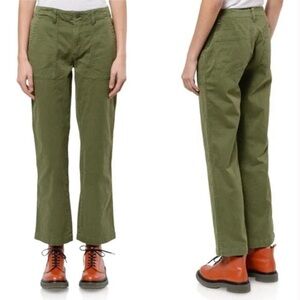 Boyish Pants Utility Logan Green Cropped Casual Streetwear Size 28 Waist